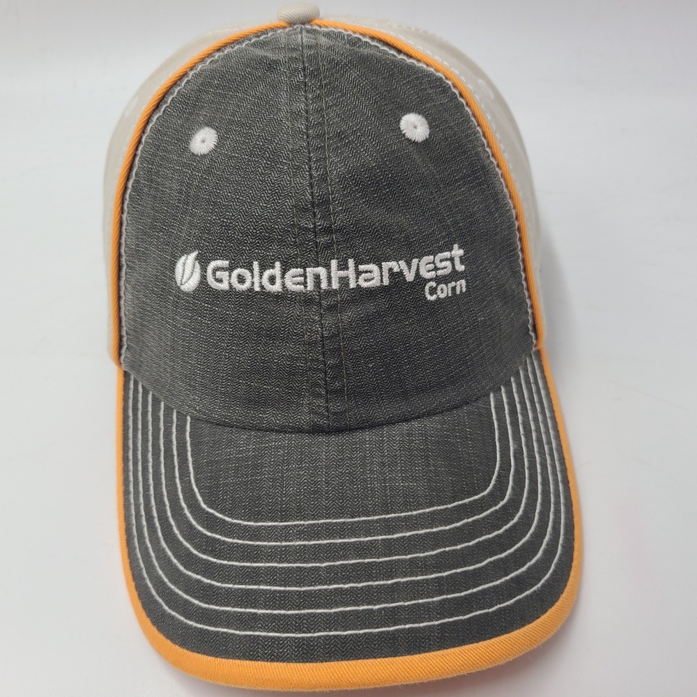 Golden Harvest Corn Hat Adjustable K-Products Black‎ Beige Orange Syngenta Men